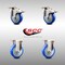 Service Caster 4 Inch 316SS Blue Polyurethane Swivel Top Plate Caster Lock Brake 2 Rigid, 2PK SCC-SS316TTL20S414-PPUB-BLUE-2-R-2 - alternate 3